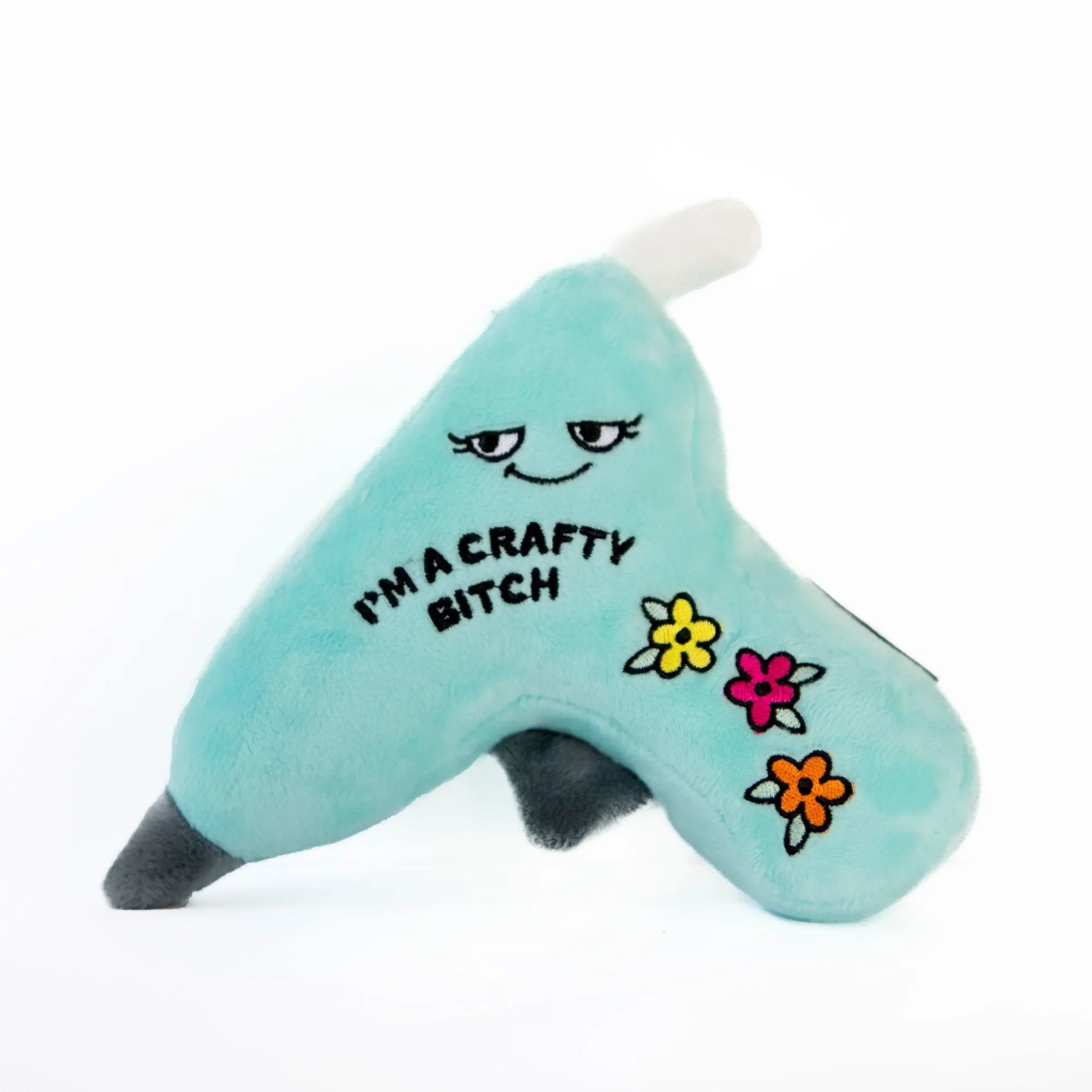 "I'm a Crafty Bitch" Glue Gun Plush