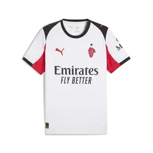 PUMA Mens Ac Milan Away Jersey Replica Jersey Casual - White