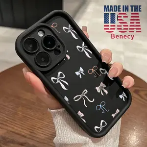 TPU Phone Case for iPhone 15 16 14 Pro Max 13 12 11 XR XS Plus E Bow - patterned Delight Pattern Anti-Scratch Shockproof Soft Silicone Protective Cover Smartphone Casing