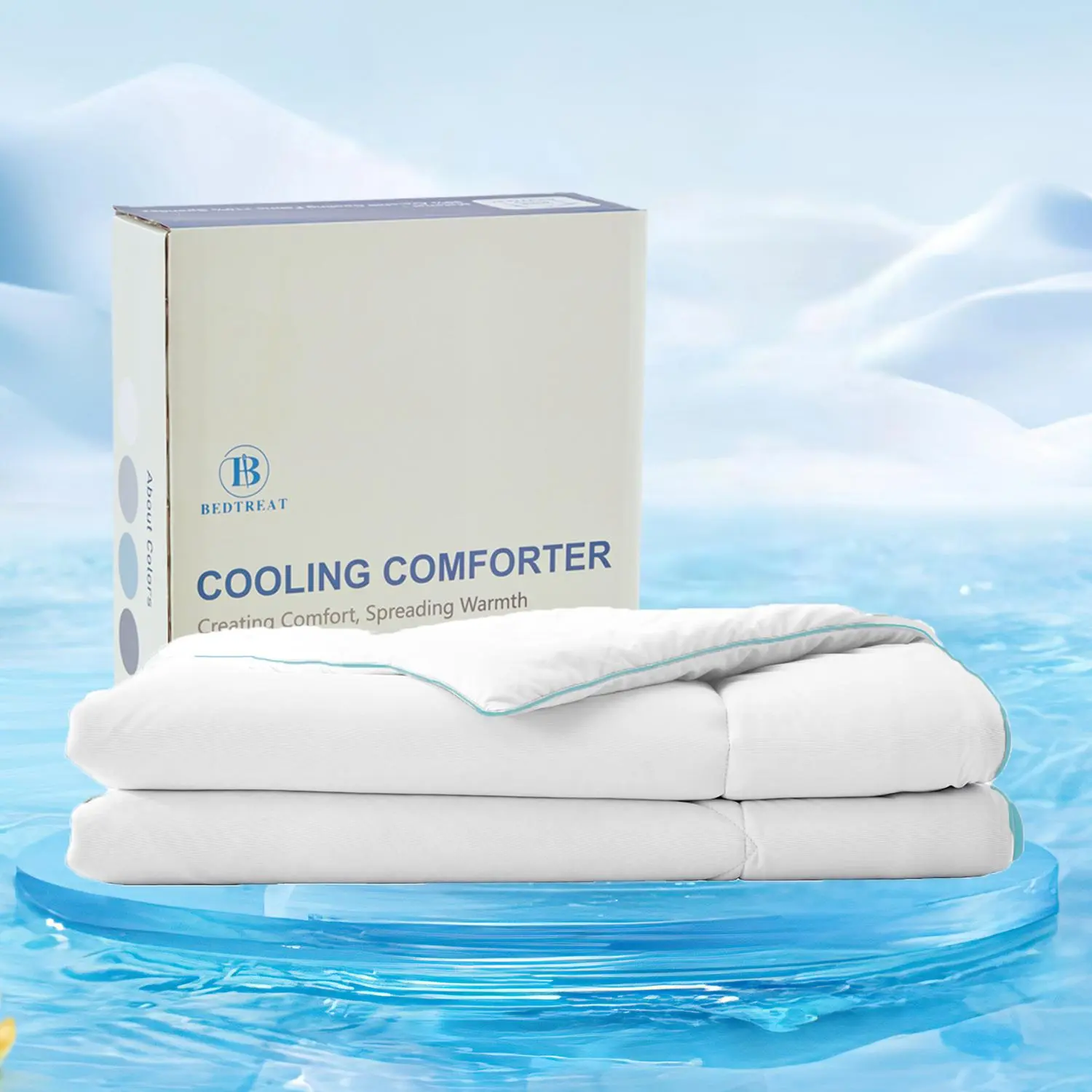 BedTreat Cooling Comforter King Size Cool Comforters for Hot Sleepers Cooling Blanket Breathable Comforter Summer Bedding White