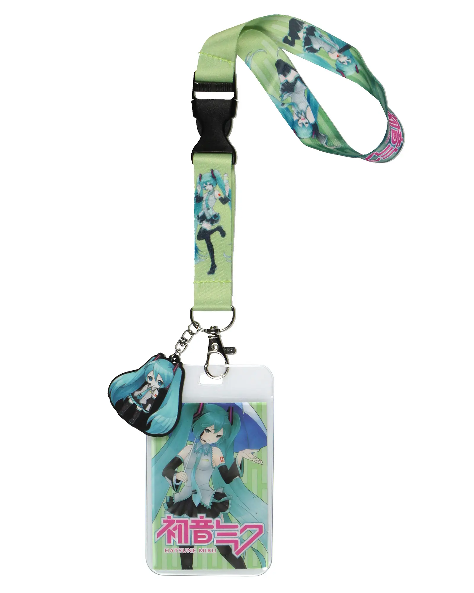 Hatsune Miku Merch Wristlet Keychain Lanyard Hand Wrist Lanyard Strap for Keys, ID Badge Holder, Wallet, Cell Phone