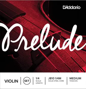 D'Addario Prelude Violin String Set, 1/4 Scale, Medium Tension