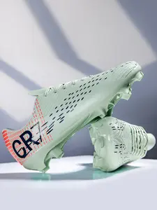 Breathable Football Shoes Football Cleats for Men Fg/ag Long Nails, Super Grip and Ankle Protection, Sporty Fabric Sneakers for All Seasons