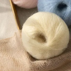 South African Soft Mohair Plus 2x20g/284Yds Susan's Family | Soft and Durable Cobweb Weight Yarn, 56% Mohair 29% Nylon 13% Wool, 2x20g , 284Yds , for Knitting, Crochet and Crafts