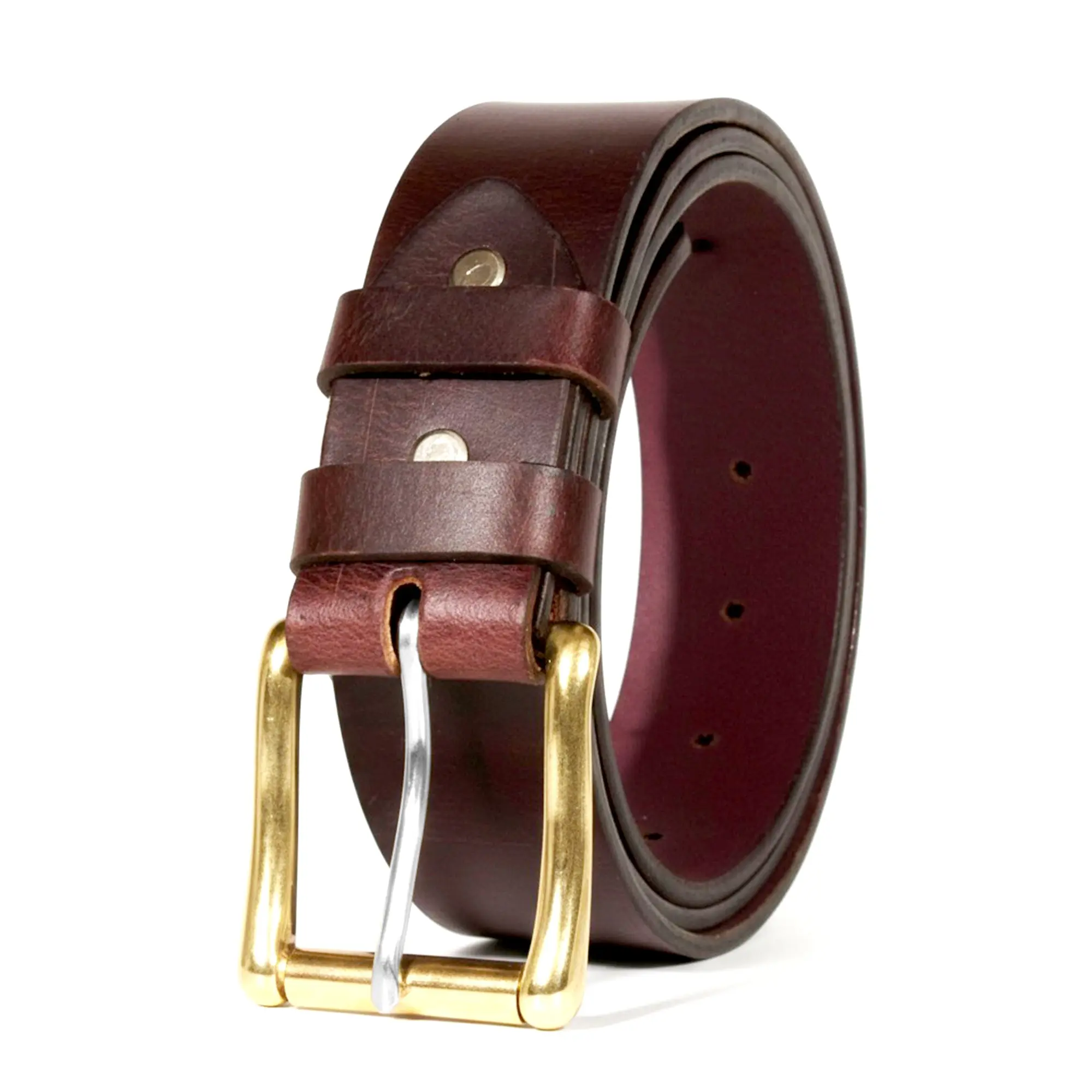 Men's Full Grain Buffalo Leather Belt | Handmade Amish | Genuine Leather | 38mm width & 3.6mm thick.