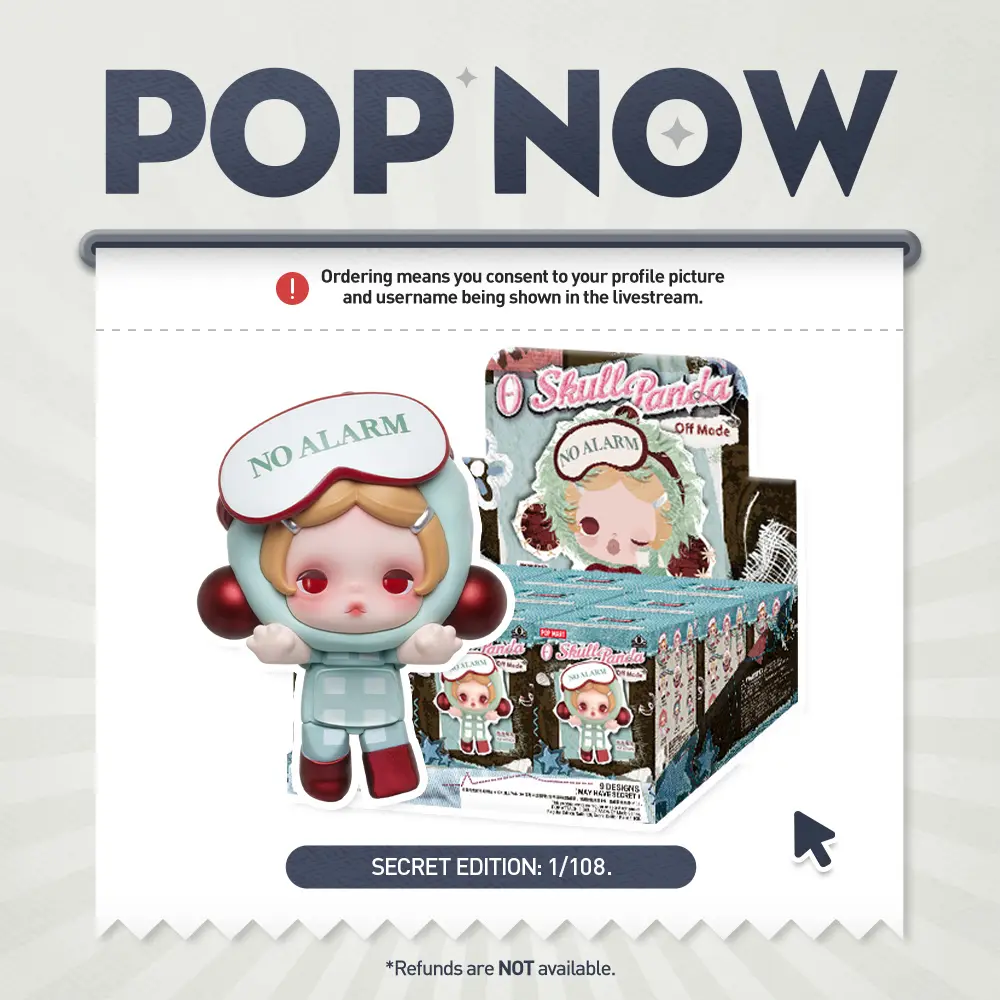 【POP NOW】POP MART POP ATTACH θ SKULLPANDA Off Mode Series Blind Box-Whole Set