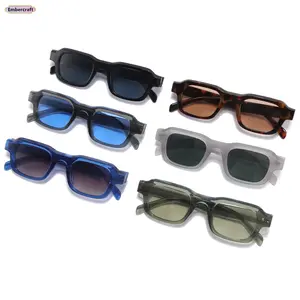 Classic Square Frame Sunglasses, Unisex UV400 Protection Shades with Durable Hinges, Lightweight Fashion Sunglasses for Driving, Travel, Beach and Daily Wear