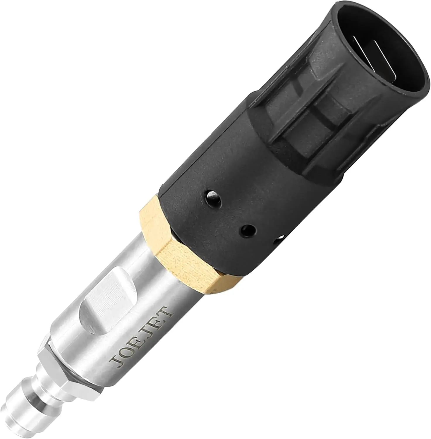 JOEJET Downstream Soft Wash Water Hose Nozzle, 0-60° Adjustable Twist Range, 1/4 in Quick Connect, 2-3 GPM, for Driveways, Walls, Cleaning Cars, Father's Day Gift