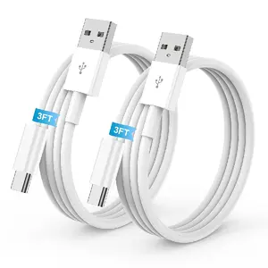 2 Pack 3FT USB A to USB C Cable for iPhone 17/16/15, Fast Charging USB C Charger Cord, Type C Charging Cable Compatible with iPhone 17 Pro Max/Plus, iPad Pro 12.9/11, iPad Air, CarPlay Cable, Data Sync Charger Wire