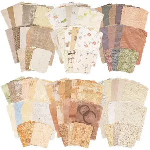 168PCS Textured Scrapbook Paper and Mesh Fabric Assorted Set - 6 Pack Mixed Special Paper for Scrapbooking Planner Bullet Junk Journal Supplies Mixed Media Collage Card Embellishments 2.4x3.2, 3.4x4.9 Inch