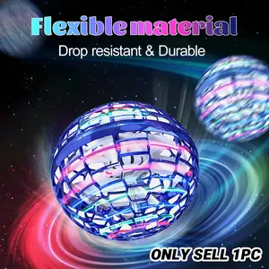 Ufo Magic Flying Orb Ball with Lights, Smart Inductive Spinning Ball, Levitation Ball, Fingertip Glowing Magic Ball Stress Relief Toy for Kids, 360° Rotating, lightweight and built, Hand Controlled with Led Lights, Cool Toys Gift for Boys & Girls