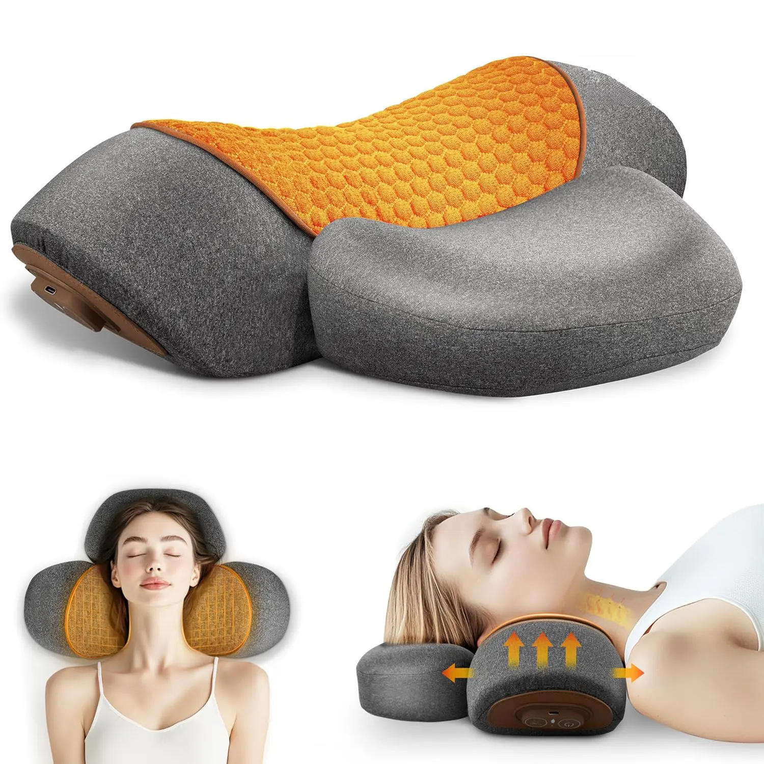 Head pillow cervical spine protection heated compress massage neck protection pillow