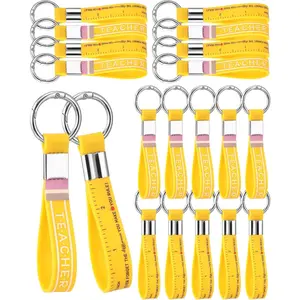 Kenning 24 Pcs Teacher Appreciation Gifts Silicone Keychain Back to School Wristlet Key Ring Funny Thank You Gifts You Make a Difference Keychain for Women Men School Office Daily Use