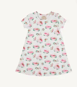The Beaufort Bonnet Company Polly Play Dress Short Sleeve Pink Picnic Pack