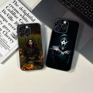 G-Ghostface H-Horror Scream Art Phone Case For iPhone 17 16 15 14 13 12 11 X Plus/Air/Pro Max/Pro TPU Soft to Skin-friendly case Shockproof Cellphone Shockproof Protector Smartphone Protection screen protector Cover Protective Casing