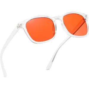 Blue Light Blocking Glasses Amber Gaming Glasses for Women Men Gaming Computer Glasses for Better Sleep/Eyes Strain