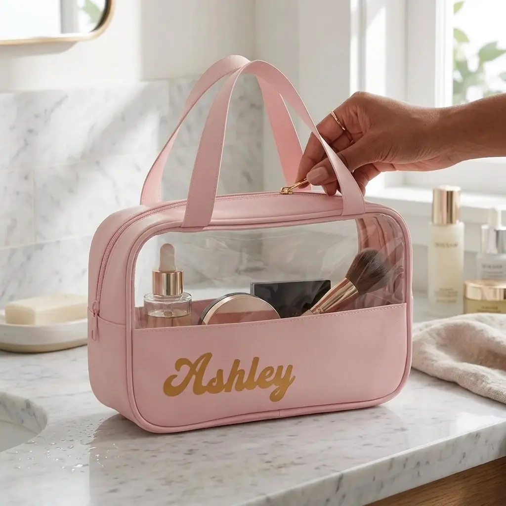 Personalized Semi-Clear Makeup Bag