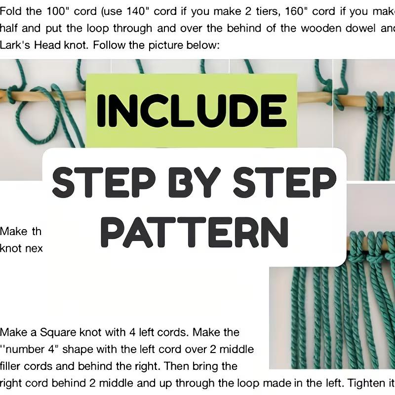 A Complete Beginner'S Knitting Kit for Making a Flower Pot Net Bag, Featuring a Knitting Set with Step-By-Step Instructions. It'S Ideal for Home Decor And Makes a Perfect Holiday Gift for Family