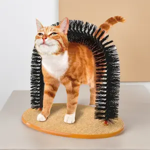 Interactive Cat Scratching & Grooming Toy with Arch Engaging Self-Entertainment Pad for Feline Fun & Playtime Perfect Teaser and Scratch Board for Cats pet  gadget