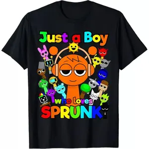 Just A Boy Who Loves Sprunki Unisex T-Shirt , Gift For Men And Women