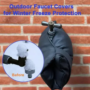 Outdoor Faucet Cover, Thickened Garden Faucet Socks, Sun Protection Frost Proof, Reusable Waterproof Insulated Faucet Cap