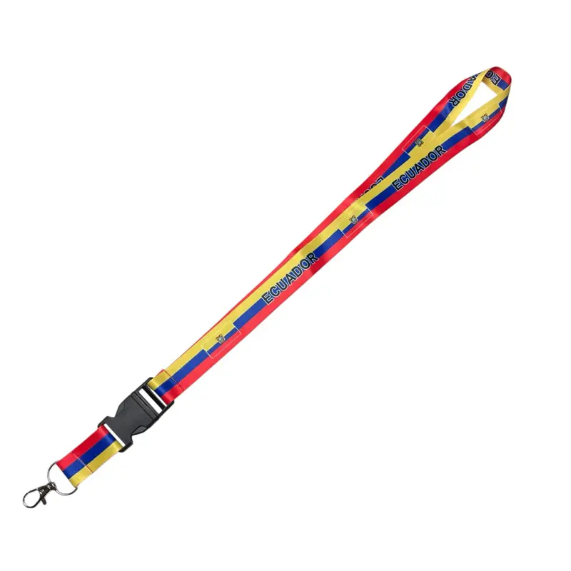 Ecuador flag Lanyard, ID Badge Holder, Detachable | Bandera de Ecuador Lanyard Llavero Para llaves o Identificación