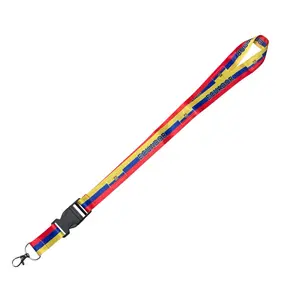 Ecuador flag Lanyard, ID Badge Holder, Detachable | Bandera de Ecuador Lanyard Llavero Para llaves o Identificación