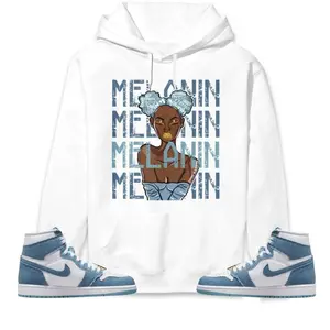 Jordan 1 High OG Denim Unisex T-Shirt, Melanin Girl, Shirt To Match Sneaker, Gift For Him, Gift For Her, Gildan Unisex, Premium