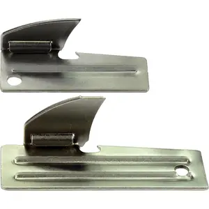 P-38 Can Opener & P-51 Can Opener with Chains, Stainless Steel Stamped Openers