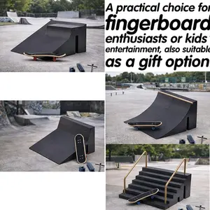 Mini Skateboard Park Set, DIY Ramp, Finger Skateboarding Tricks, Must-Have for Skateboard Enthusiasts, Fun and Creative Toy