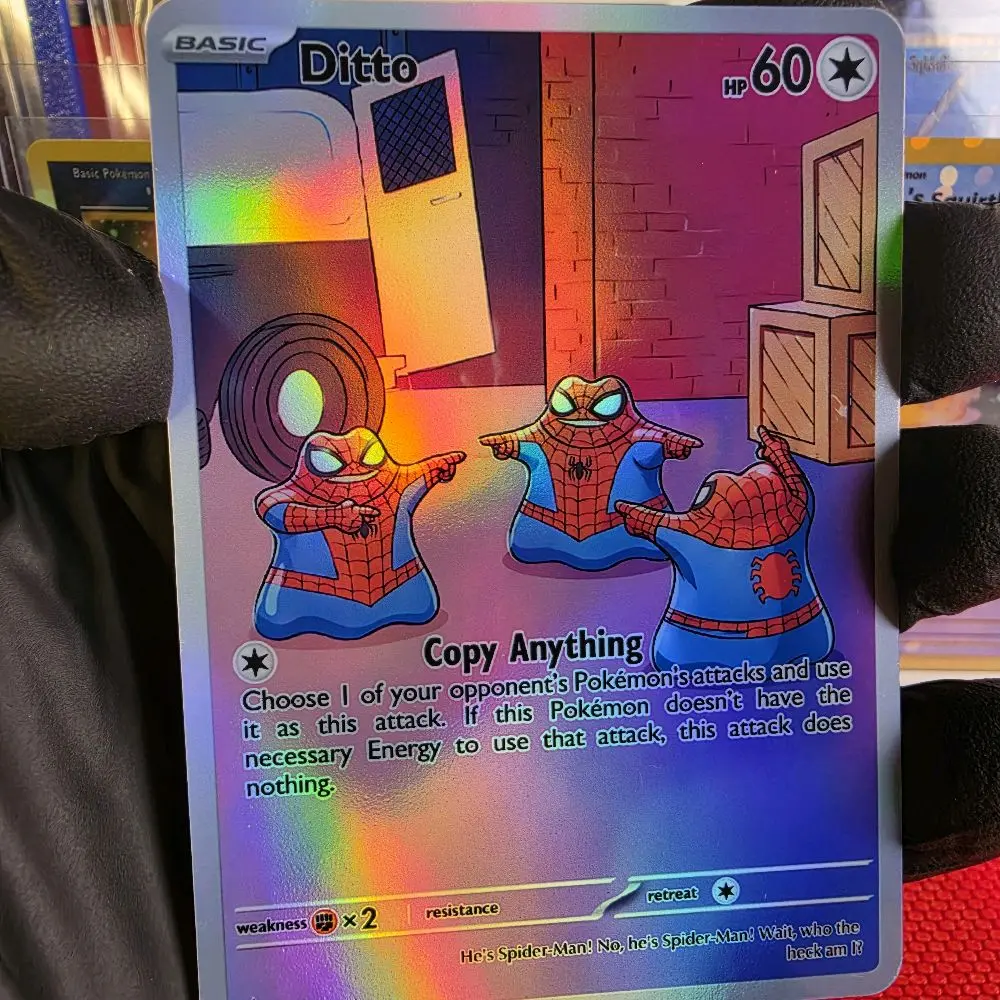 Holographic Spider Ditto Meme Trading Card - Custom