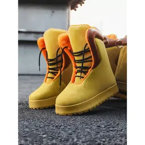 Men'sThickSoleSnowBootswithColorblockDesign,Anti-SlipOutsole,WinterOutdoor&CommutingFootwear,FashionableWarmShoes