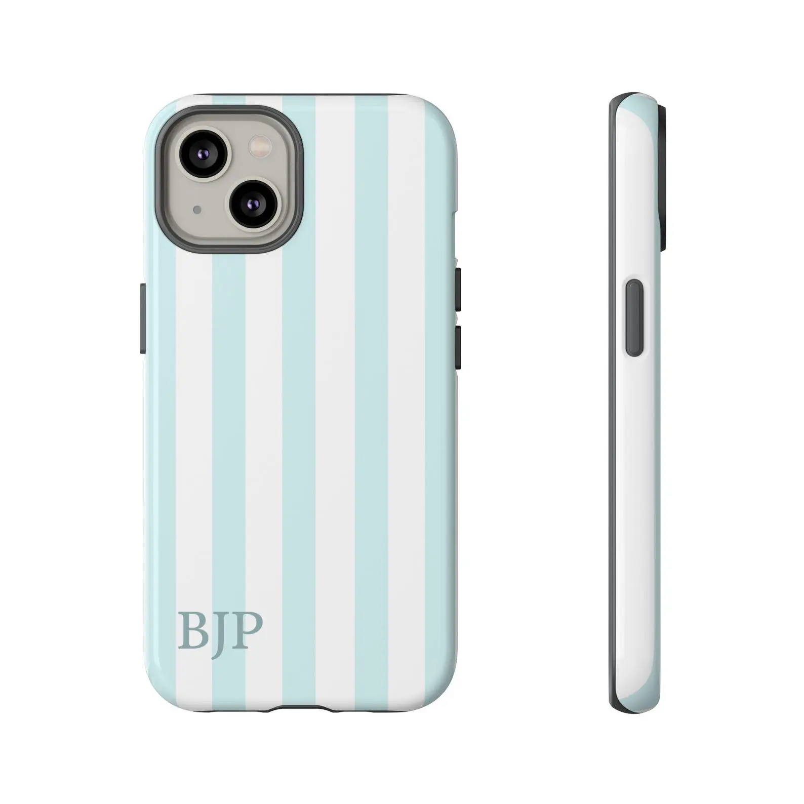 Blue Striped Phone Case Custom Monogram, Coastal Grandmother Preppy Initials Phone Case, Gift For Friends, Tough Case Phone, Magsafe Tough Phone, IP 17,16,15, 14, 13, 12, 11, X, Pro, Pro max, Plus, SS21-25, Ultra