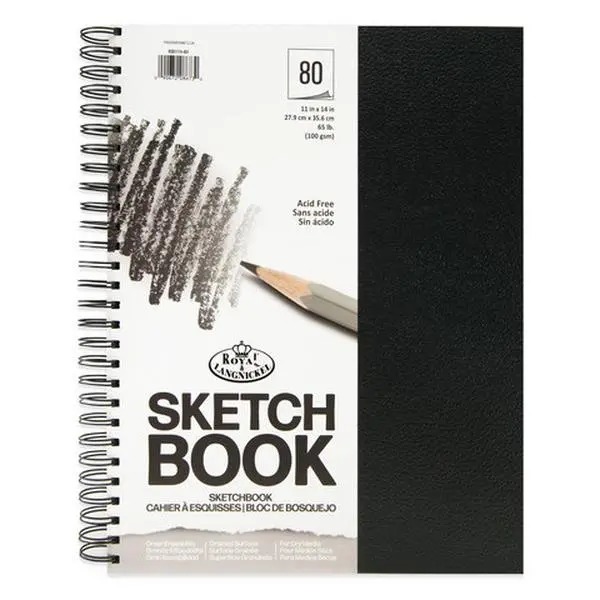 ROYAL & LANGNICKEL - 4x6" in sketchbook, spiral bound, acid free, bright white, 75lb paper