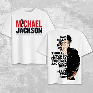 Michael Jackson Tribute Tee Vintage Pop Icon Shirt, Michael Jackson Michael 2026 Movie Shirt, Bad Billie Jean Thriller Smooth Criminal Graphic T-Shirt, 90s Retro Music Fan Gift Tee, King Of Pop Rip 1958-2009, Unisex Tee For Concert Lovers & Mj Fans