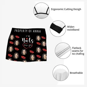 Custom Face boxers with Picture, Personalized Smiley Photo boxers, Funny underwear with face, Funny gag Gifts for Dad/Husband/Boyfriend Soft Spandex Stretchy psd boxers Fabric Menswear