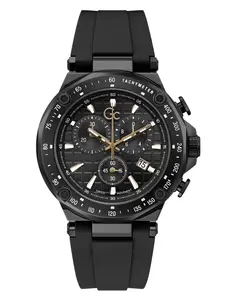 GUESS Male Black Silicone Sport Chronograph Watch