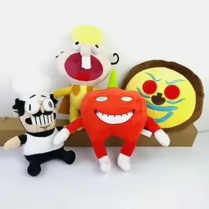 Pizza Tower Plush Toy Cute Pizza Chef Soft Stuffed Doll Cartoon Game Peripheral Plushie Birthday Gift for Kids Fans