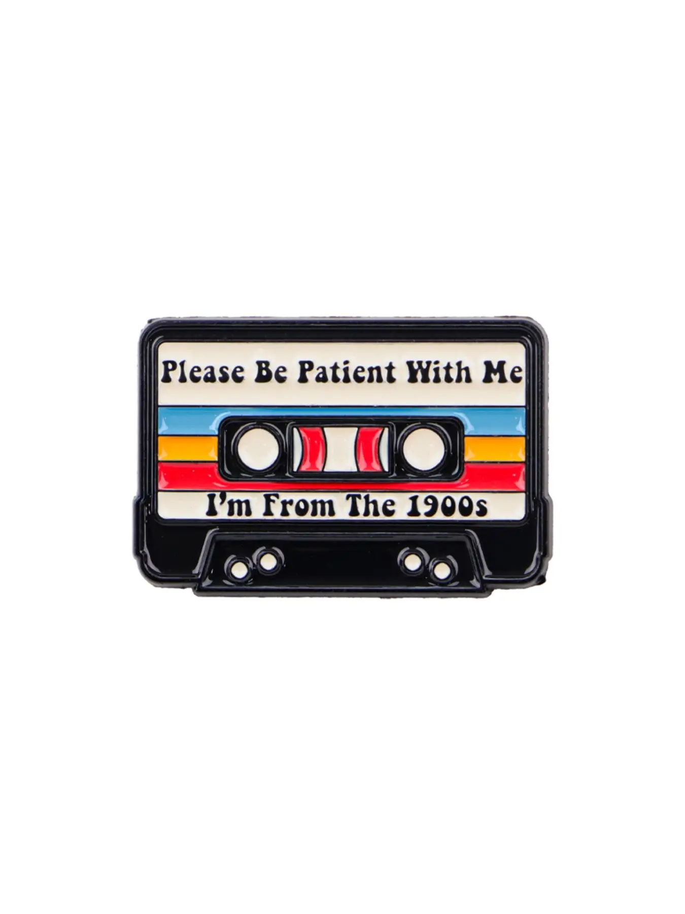 "Please be patient with me,I'm from the 1900s"  Unique Cartoon Quote Vintage Alloy Brooch Pin, Lapel Pin, Perfect Gift for All Occasions, Casual Style Letter Badge Accessory Clip