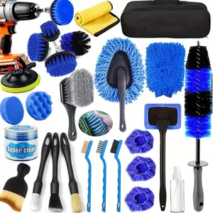 26 count  Detailing Kit,  Detailing Brush Set, Auto Detailing Drill Brush Set,  Detailing Brushes,  Wash Kit,  Accessories For Men,  Cleaning Tools Kit for Interior, Exterior, Wheels