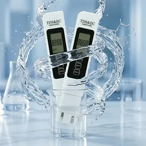 2pcs 4in 1 Digital Water Quality Tester TDS/EC/Temperature(°C/°F)TDS Meter (0-9999 Ppm)Accurate and Professional for Drinking Water, Hydroponics, Aquariums, RO Systems, Pool