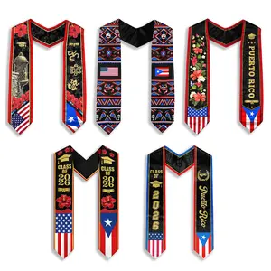 Graduation Sash - Puerto Rico Graduation Stoles, Graduate Gift for Student Class of 2026, Puerto Ricans Graduation Stole/Sash
