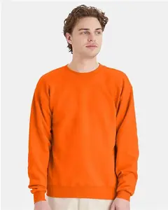 Custom Embroidered - Hanes - Unisex EcoSmart® Crewneck Sweatshirt - Orange - P160