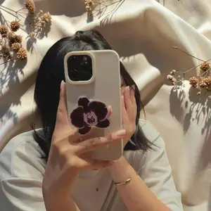 Orchid Flower Magnetic Phone Grip: Tropical Floral Phone Stand