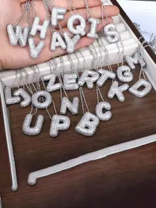 Rhinestone Decor Letter Pendant Necklace, Fashion Initial Bubble Necklace for Party, Daily Clothing Decor, Trendy All-match & Exquisite Jewelry for Birthday Gift, Modern Versatile Accessories