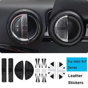 New 2026 For MINI Cooper JCW R55 R56 R58 R59 R60 R61 Clubman F54 F55 F56 F57 F60 Countryman Car Door Handle Decoration Leather Sticker car decor accessories