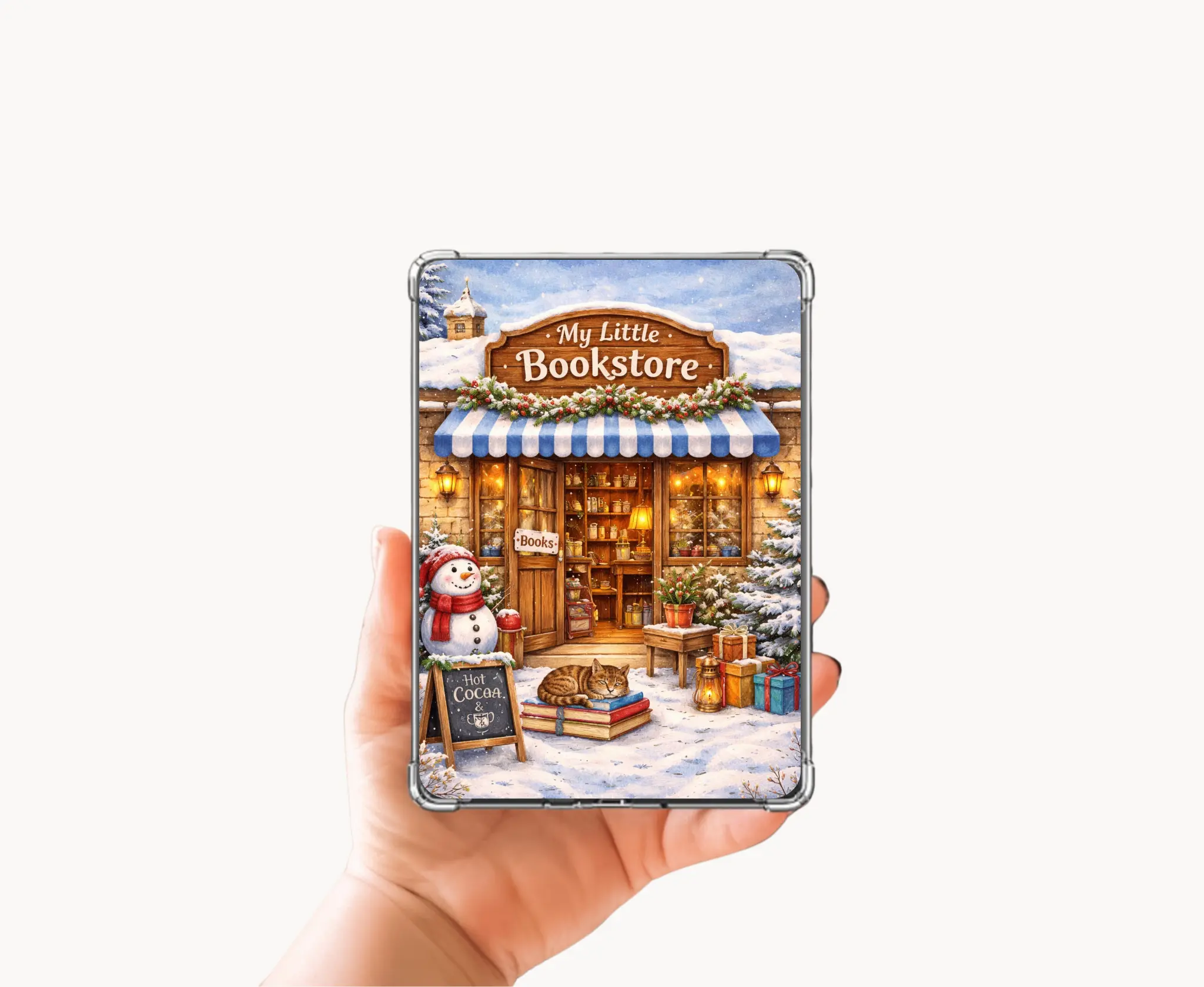 Little Bookstore Winter Kindle E-Reader Case Insert