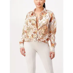 Oversized button down top