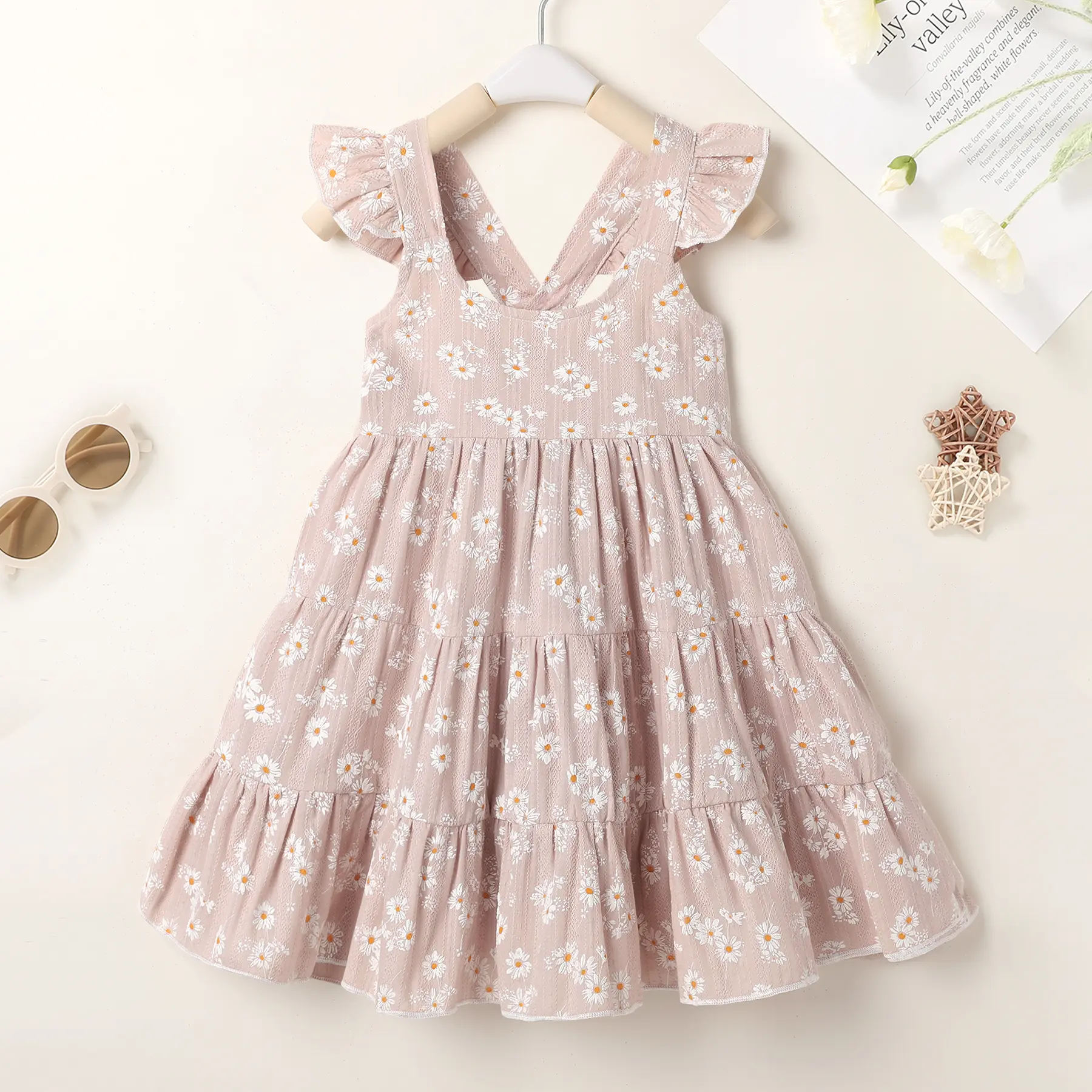 Younger Tree Toddler Girls' Cute Rainbow Princess Sundress, Sleeveless Butterfly Beach Dress for 18-24 Months, 3-4T, Baby Clothes Girl, Cute Dresses, Toddler Girl Clothes