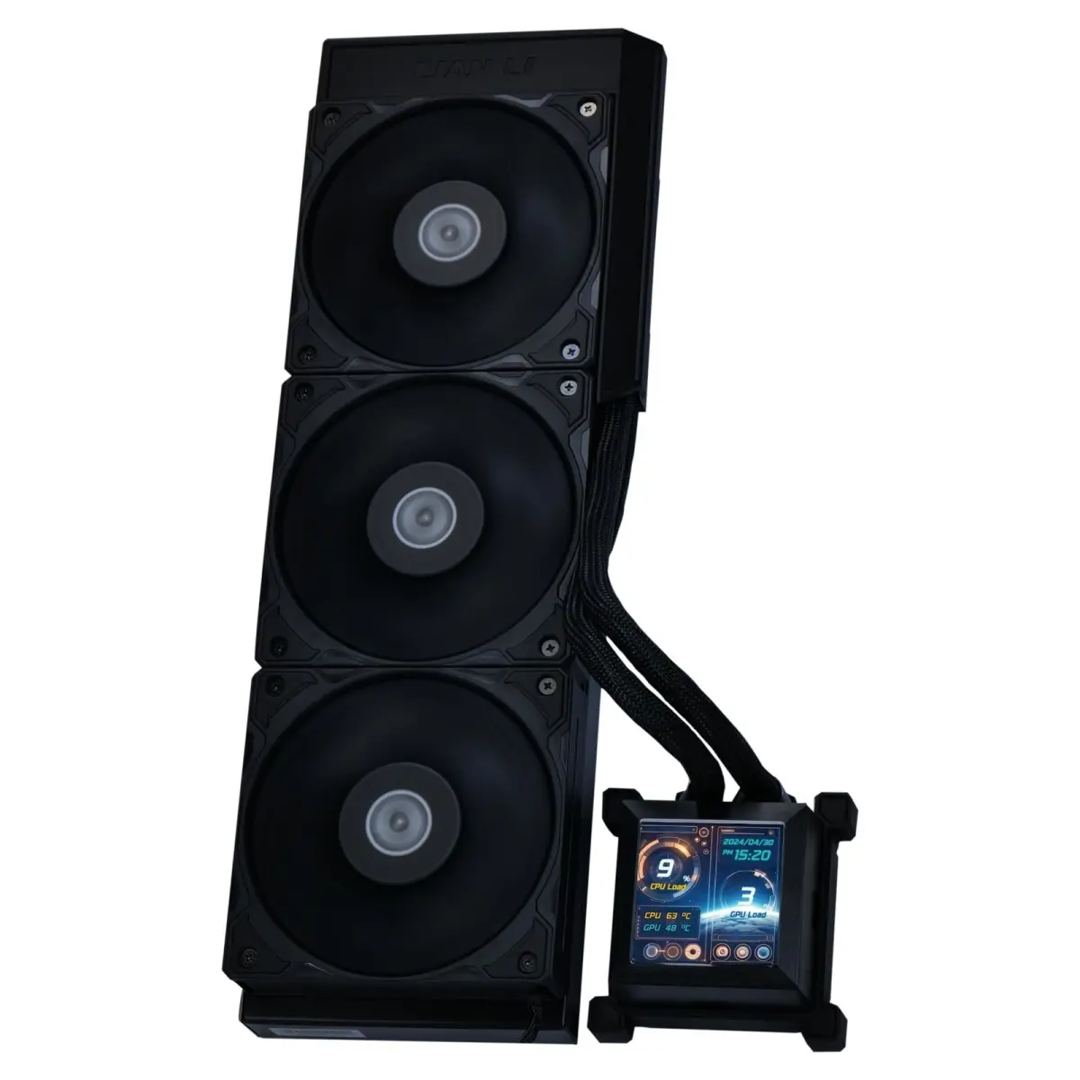 Lian-Li 360S HydroShift LCD Liquid AIO CPU Cooler - 2.88 in. IPS Display, 480x480 Pixels, 500 Nits, Black PC Cooler